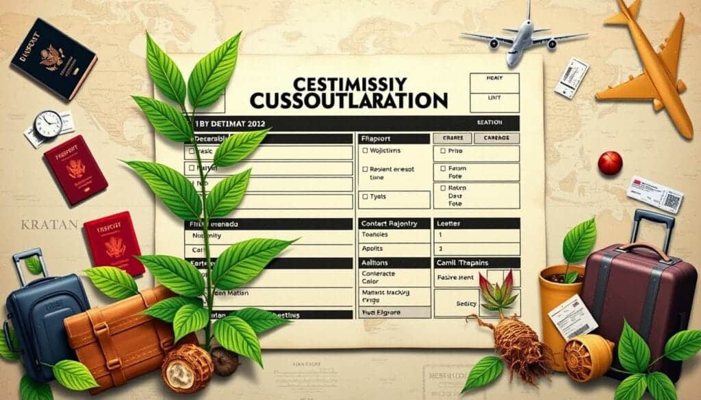 Kratom customs declaration
