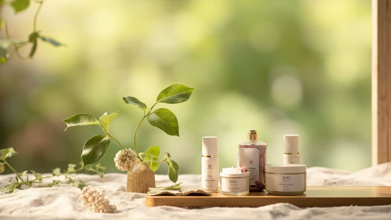 serene wellness scene with soft natural lighting in a peaceful setting